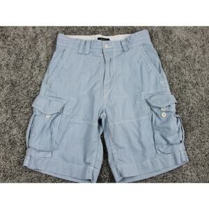 Polo Ralph Lauren Cargo Shorts Mens 28 Light Blue Cotton Casual